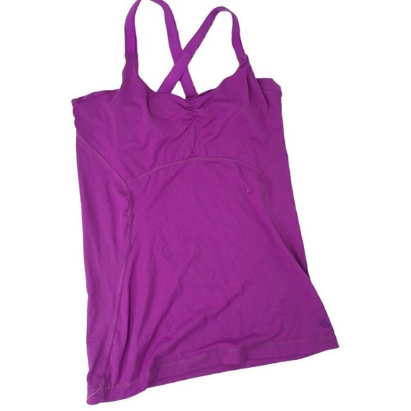 Adidas Climalite Purple Strappy Racerback Workout Top - Picture 1 of 6